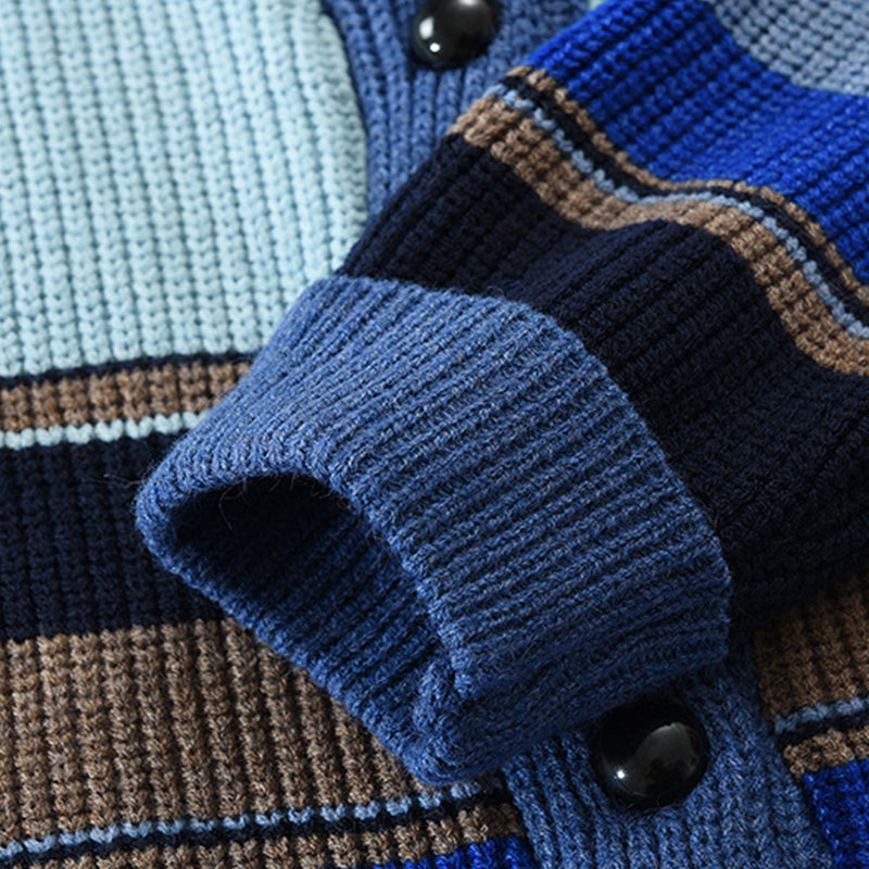 Jan | Sweter kurtka z kołnierzem w kolorze blokowym