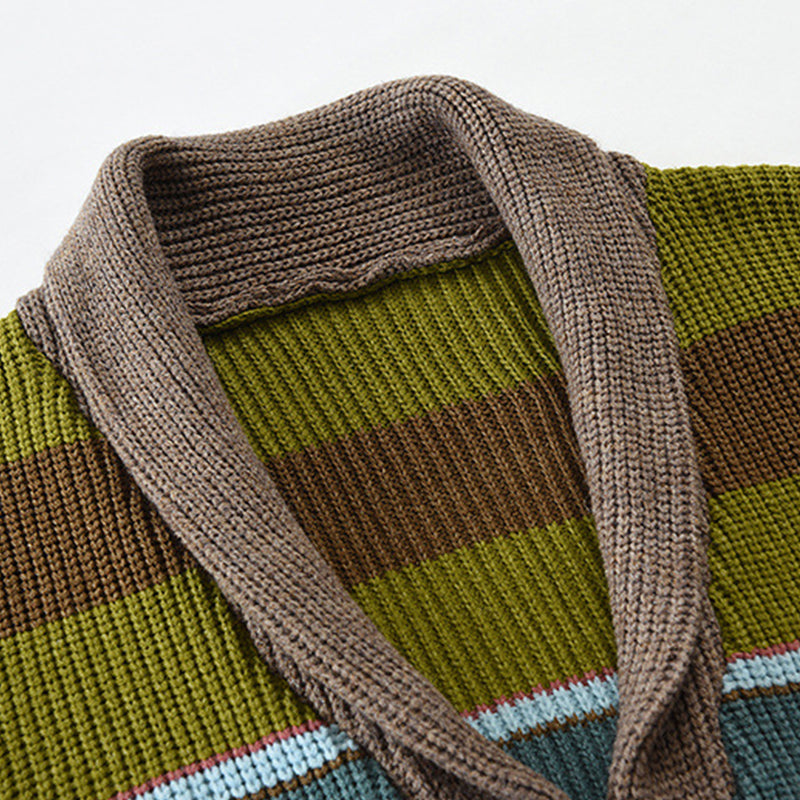 Jan | Sweter kurtka z kołnierzem w kolorze blokowym