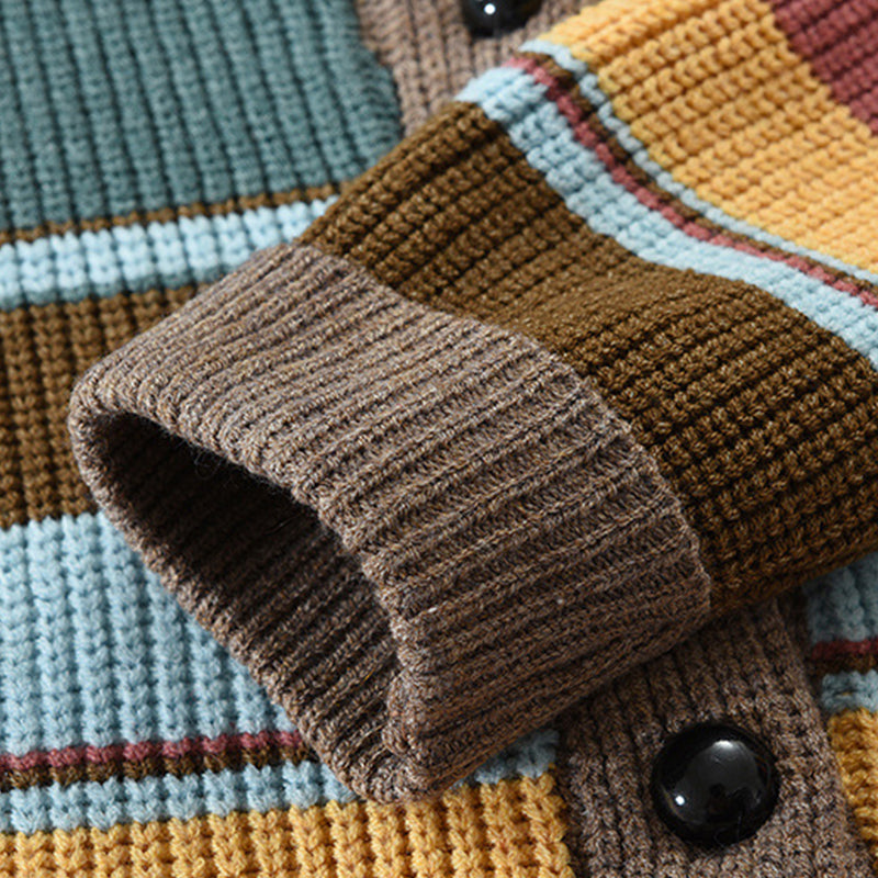 Jan | Sweter kurtka z kołnierzem w kolorze blokowym