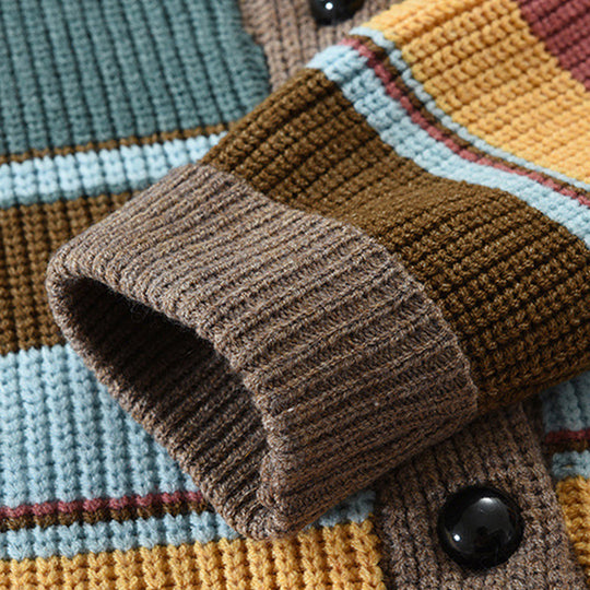 Jan | Sweter kurtka z kołnierzem w kolorze blokowym