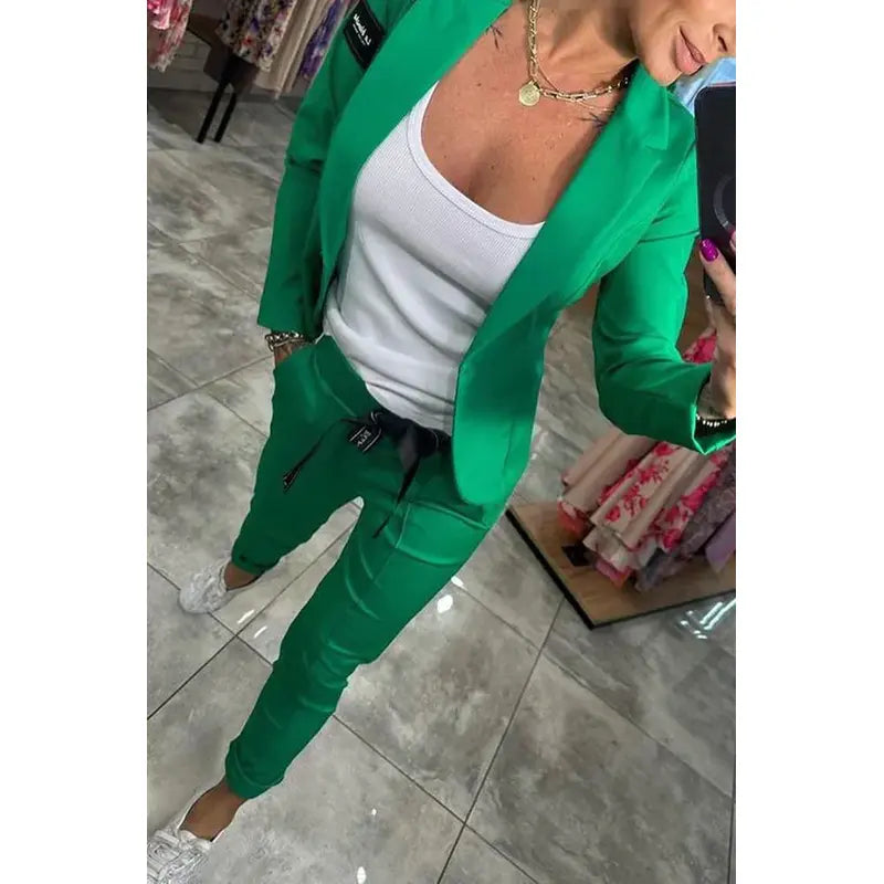 Grażyna | Dopasowany Dwuczęściowy Garnitur