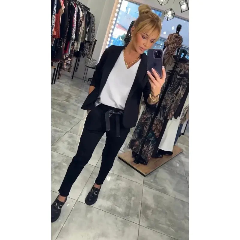 Grażyna | Dopasowany Dwuczęściowy Garnitur