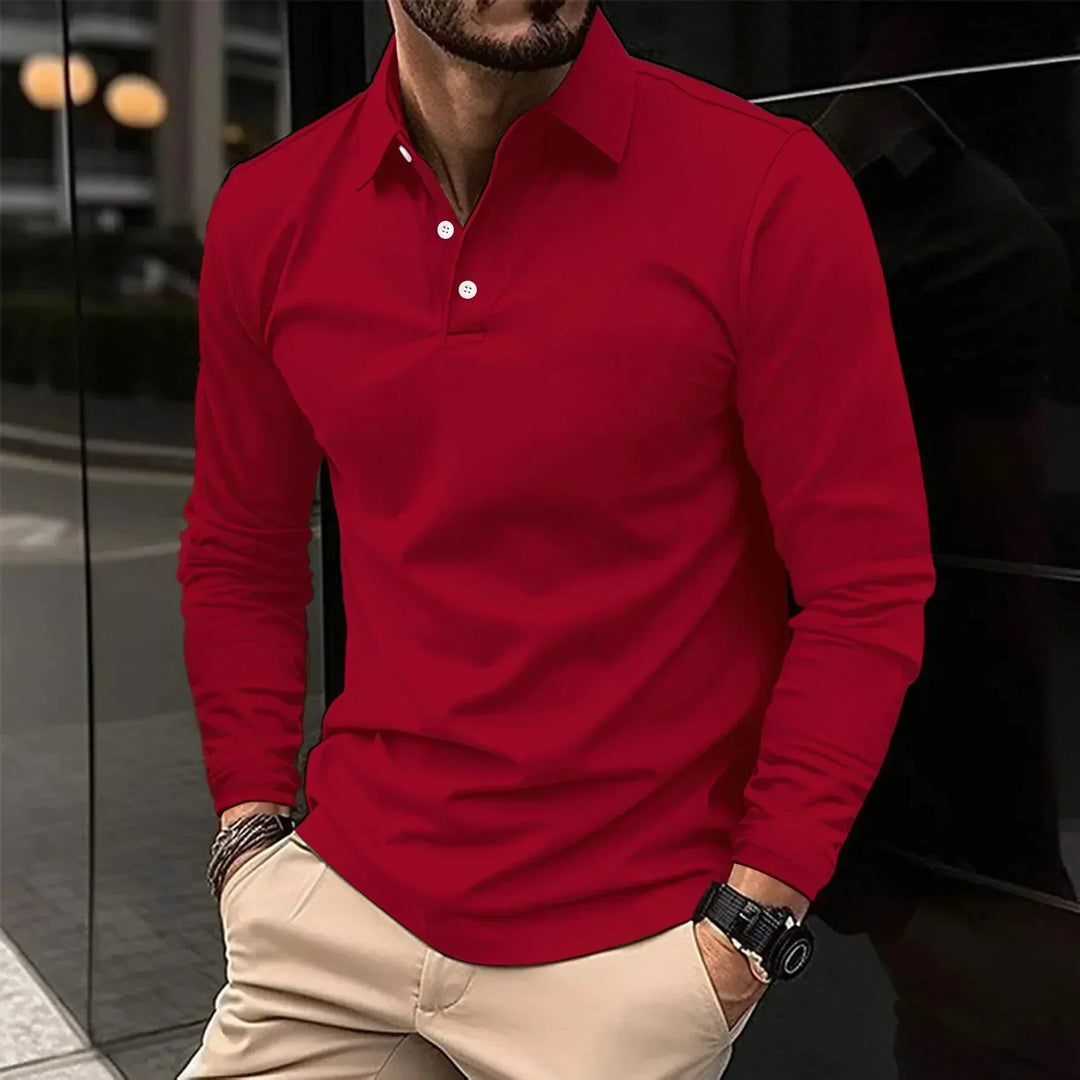 Adam | Casual Long-Sleeve Polo