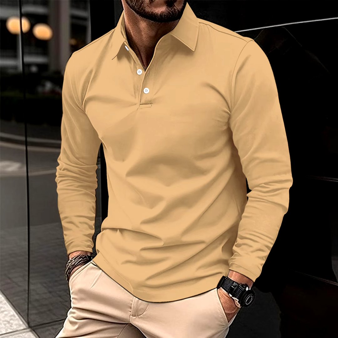 Adam | Casual Long-Sleeve Polo