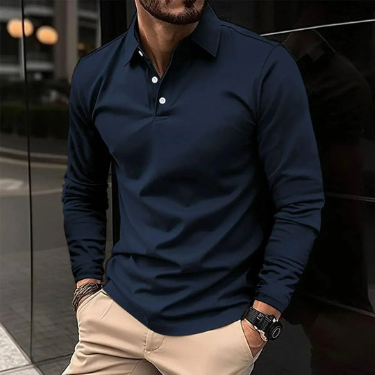 Adam | Casual Long-Sleeve Polo